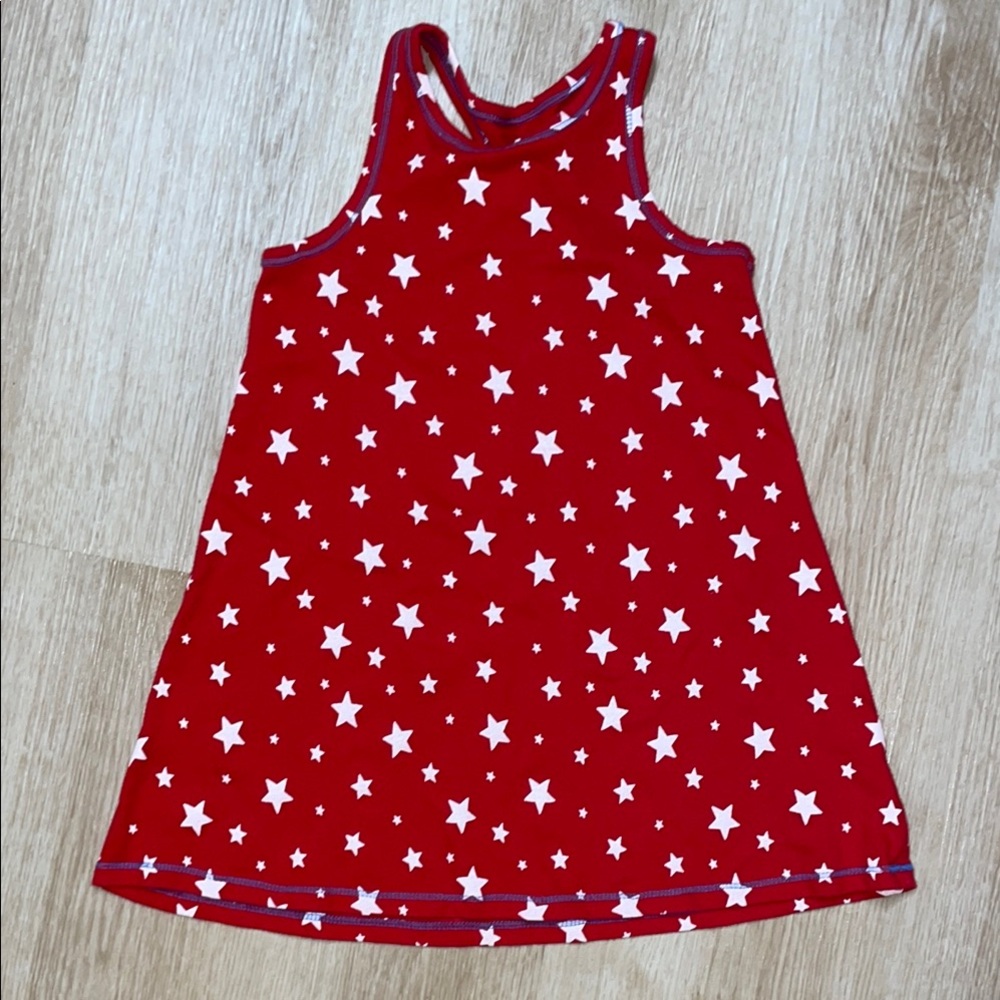 Cat & Jack Red White Star Print Patriotic 4th of July Tank Style Dress